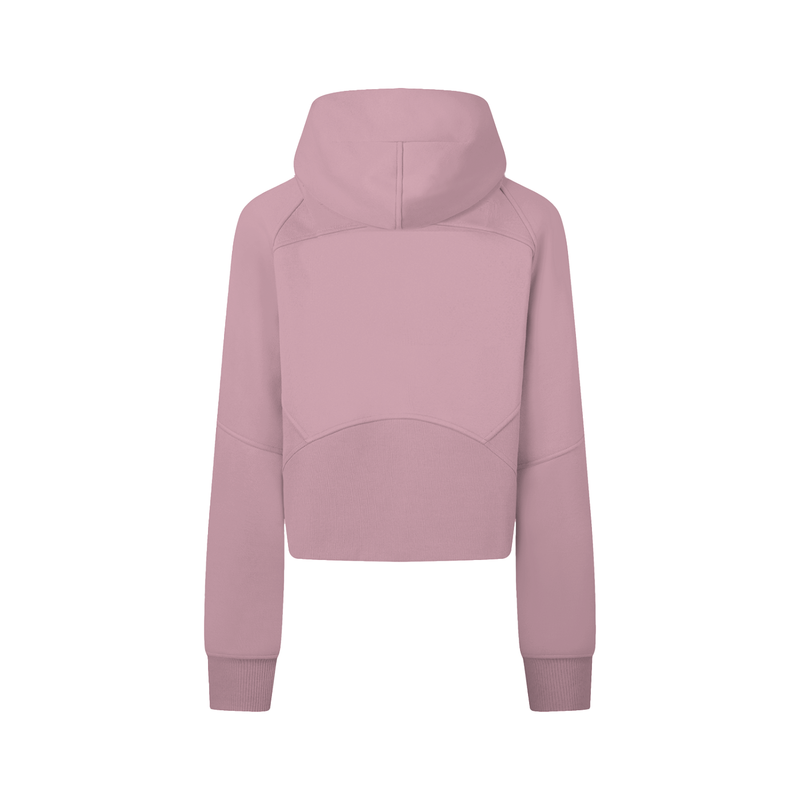 Cropped Zip-Through Hoodie